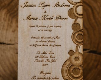 rustic romance invitation 12 wooden invitations 2 50 each etsy