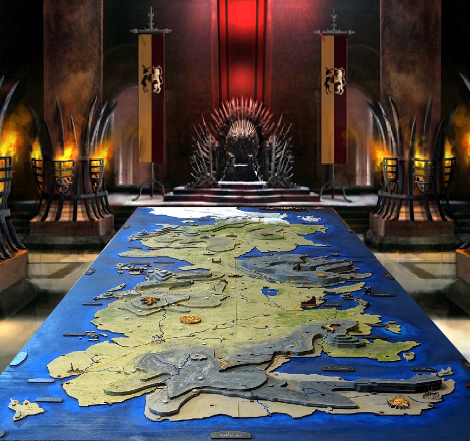 Game of Thrones Map Game Board A Battle for Westeros | Etsy
