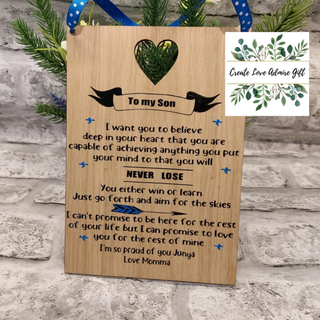 Mother to Son Poem Print Inspirational Gift for Son Birthday Etsy