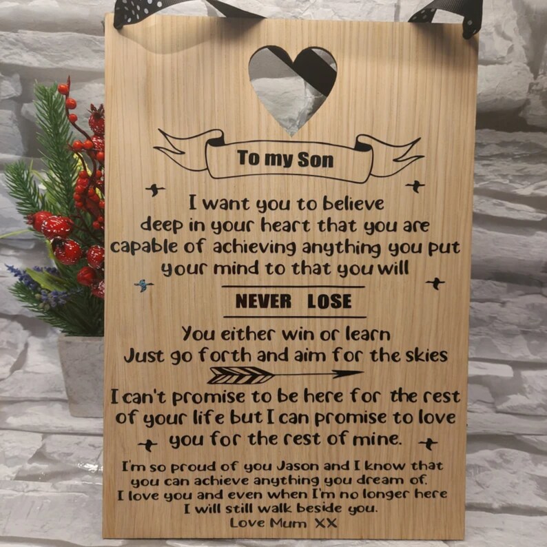 Mother to Son Poem Print Inspirational Gift for Son Birthday - Etsy