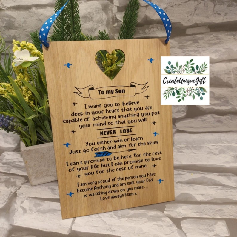 Mother to Son Poem Print Inspirational Gift for Son Birthday - Etsy