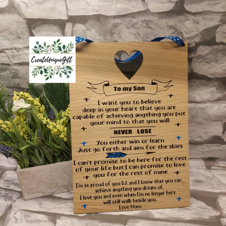 Mother to Son Poem Print Inspirational Gift for Son Birthday - Etsy