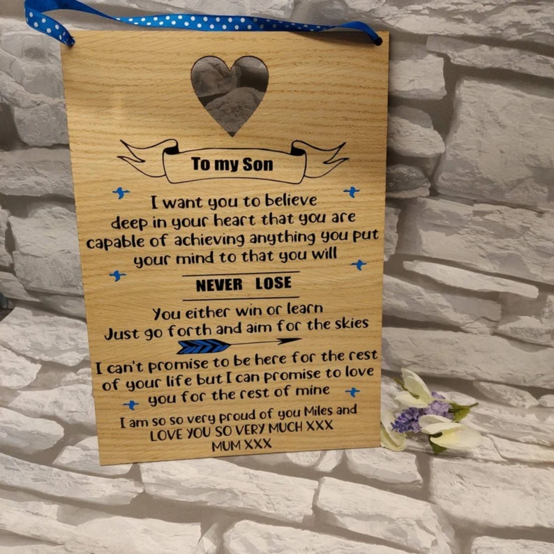 Mother to Son Poem Print Inspirational Gift for Son Birthday - Etsy