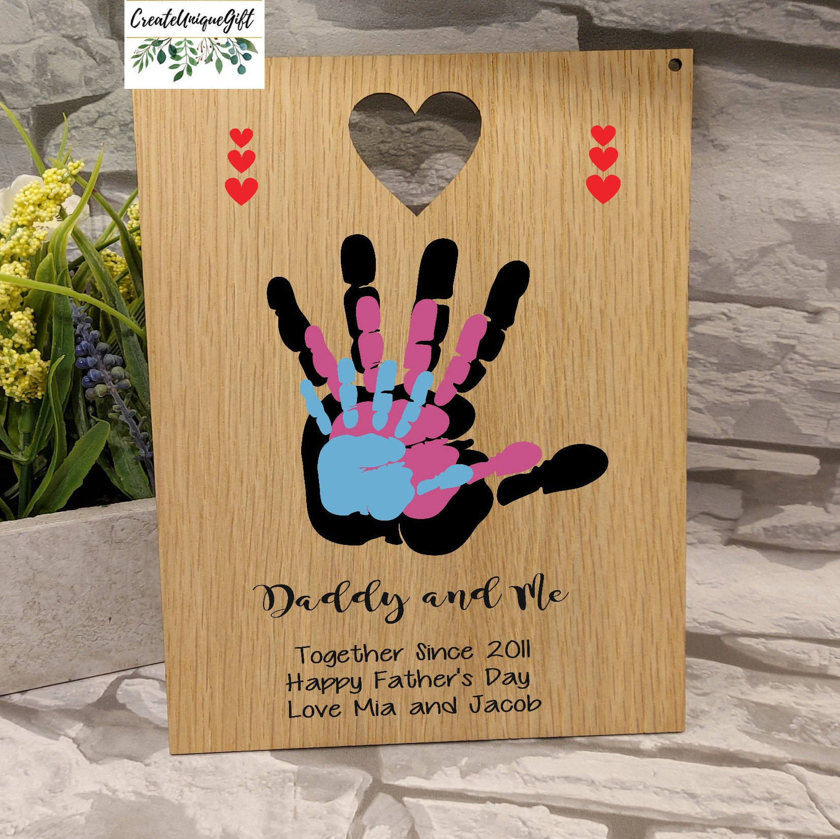 Daddy and Me Gifts Baby Handprints Father's Day Gift Etsy