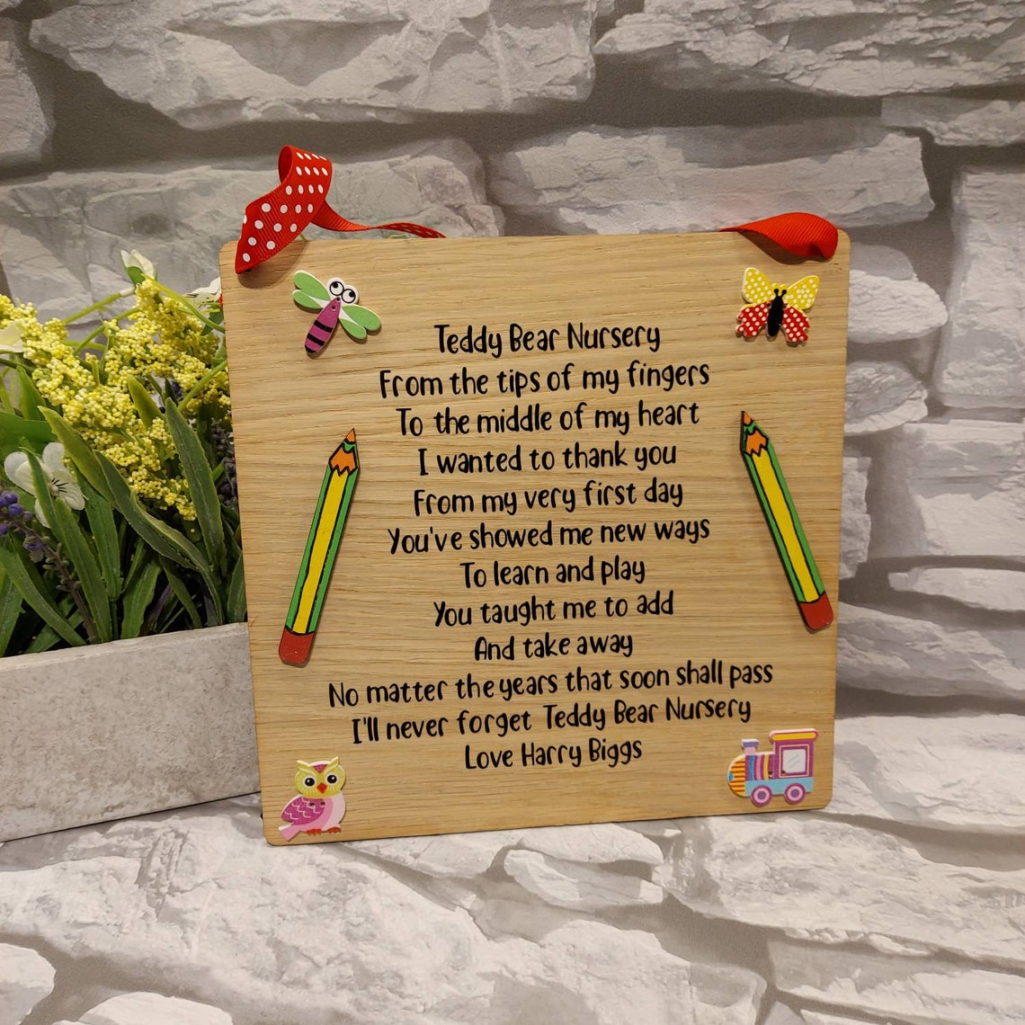 Personalised Leaving Nursery Gift Thank You Nursery Teacher Etsy
