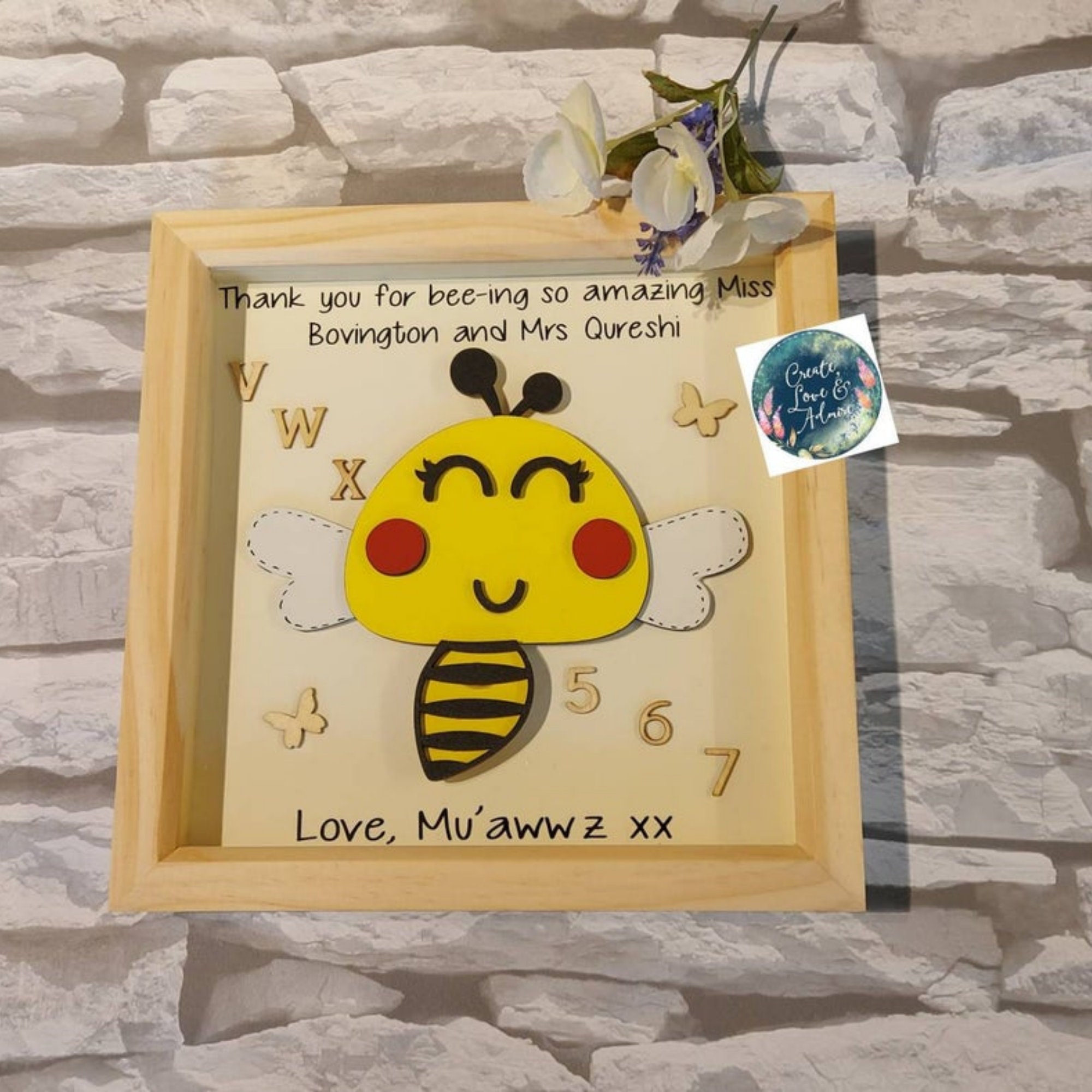 Nursery Teacher Gift Bumblebee Teacher Frame Thanks for Etsy UK