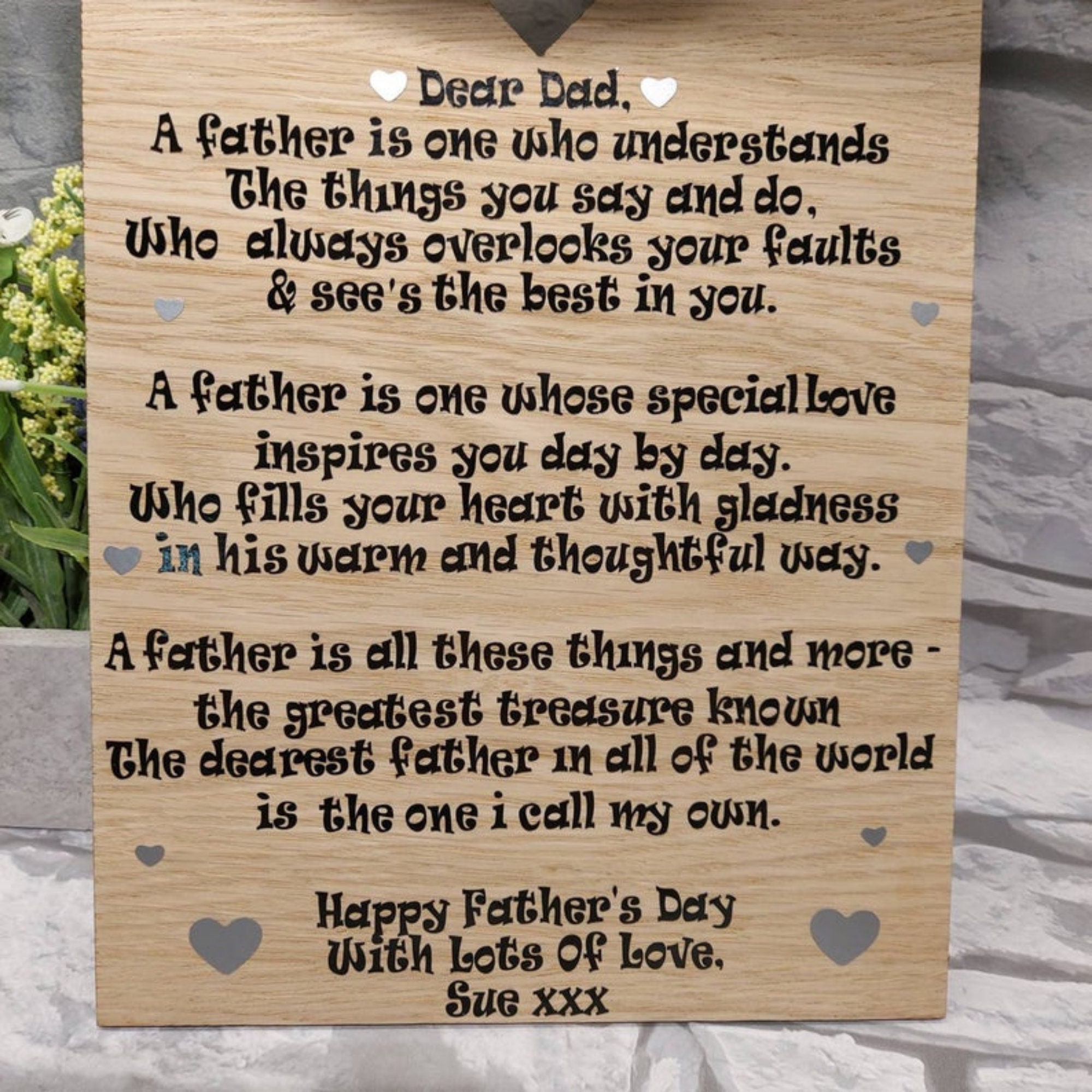 Father's Day Gift Personalised Gift Dad Quote Gift For Etsy