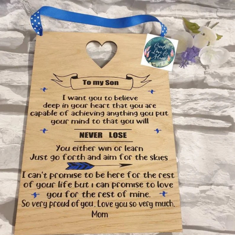 Mother to Son Poem Print Inspirational Gift for Son Birthday - Etsy