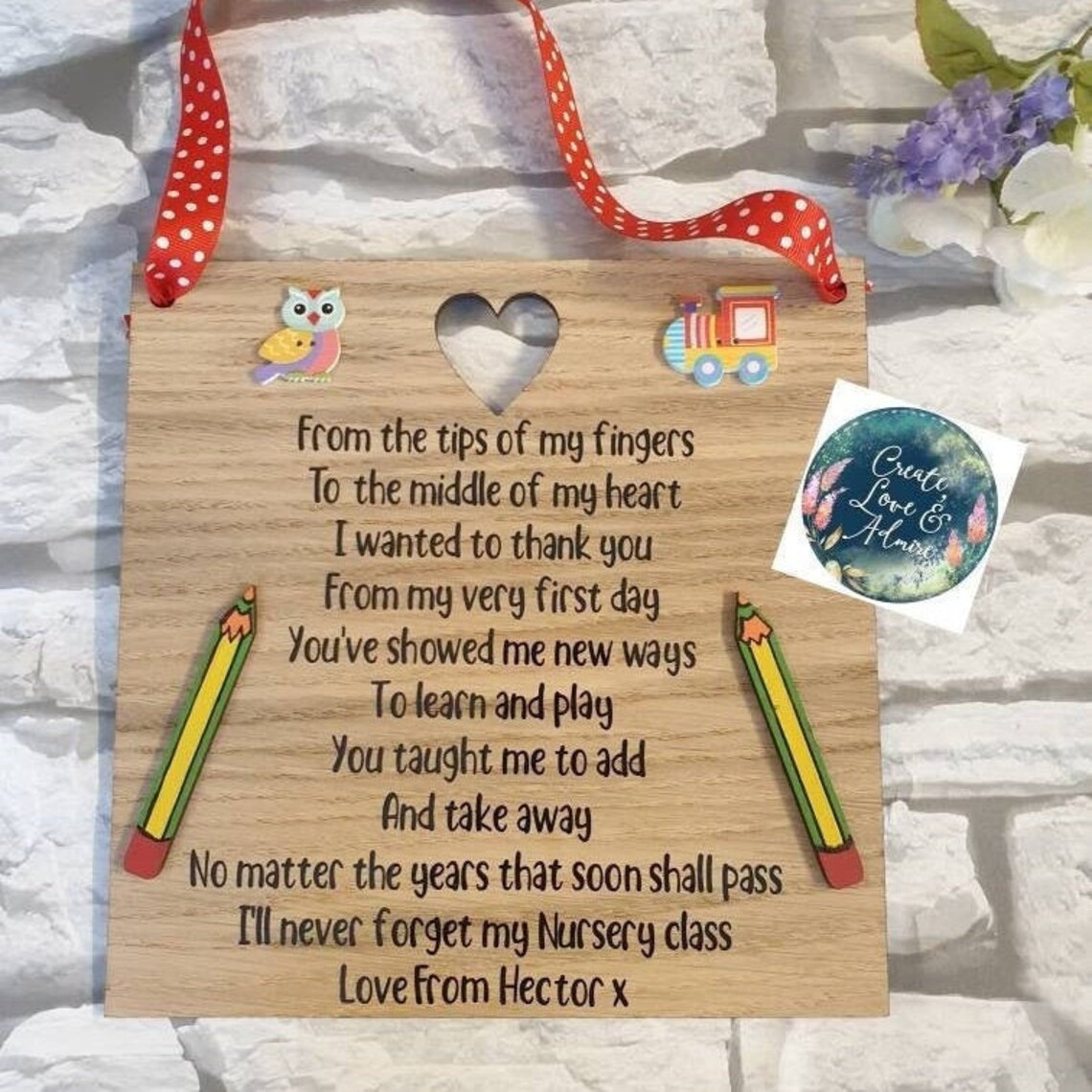 Personalised Leaving Nursery Gift Thank You Nursery Teacher Etsy