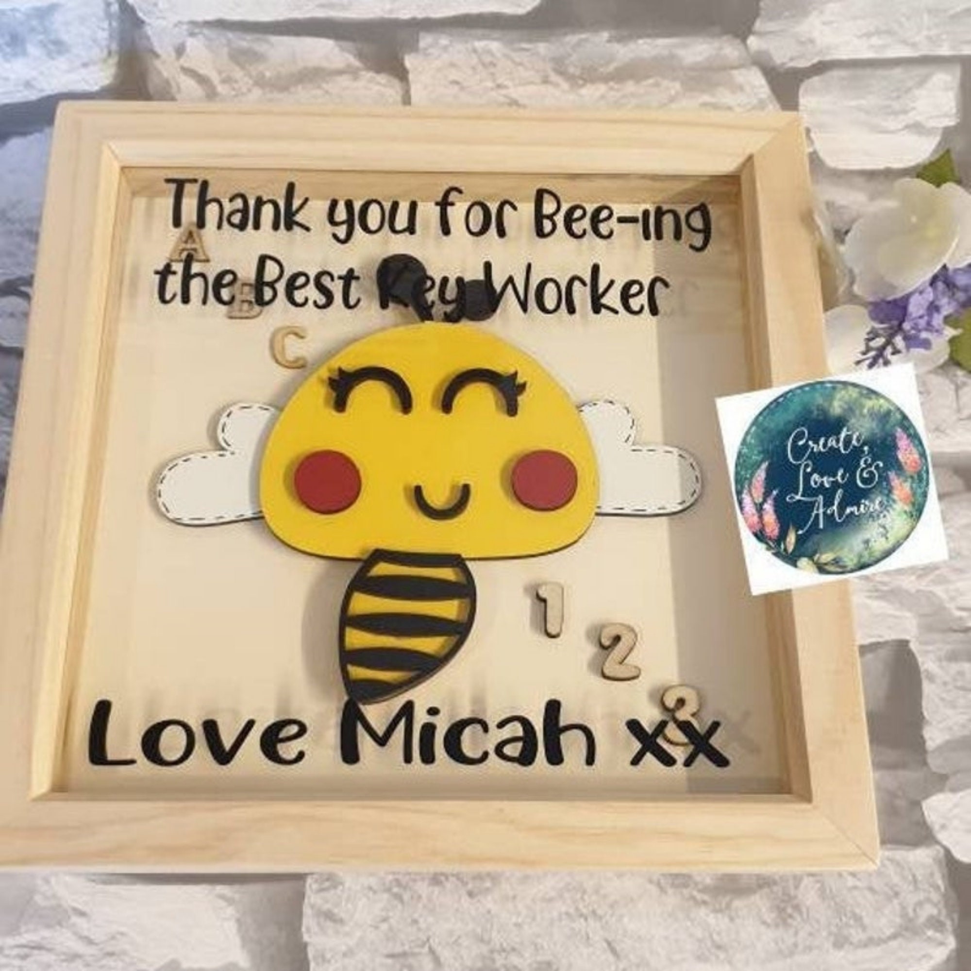 Nursery Teacher Gift Bumblebee Teacher Frame Thanks for Etsy UK