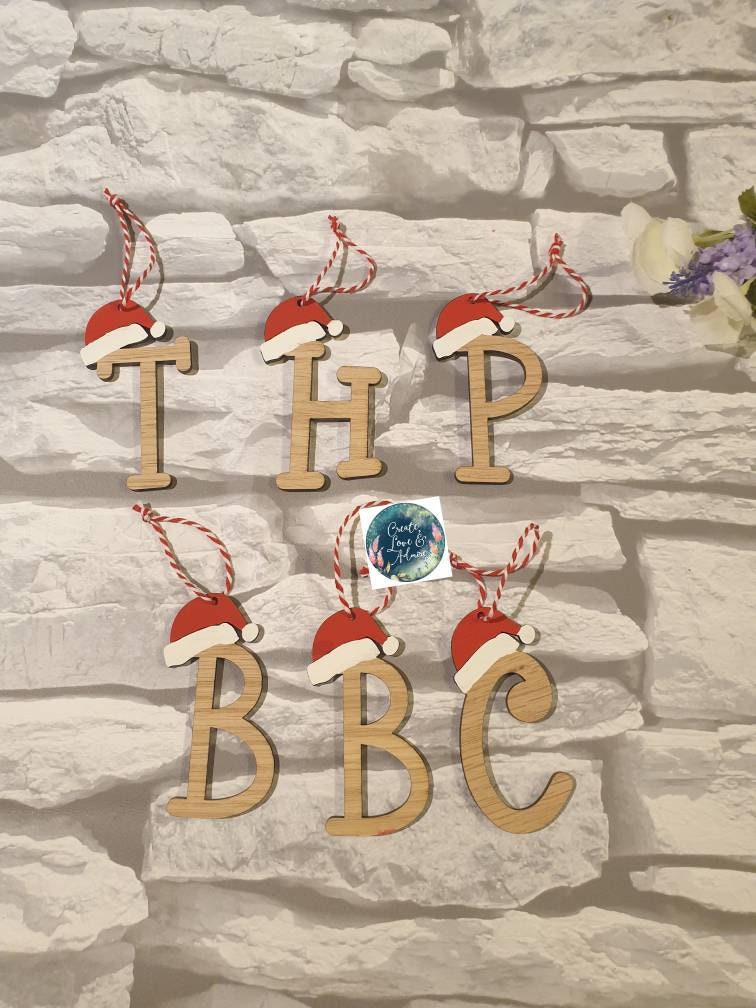 Alphabet Christmas Tree Decoration Tree Ornament Christmas  Etsy