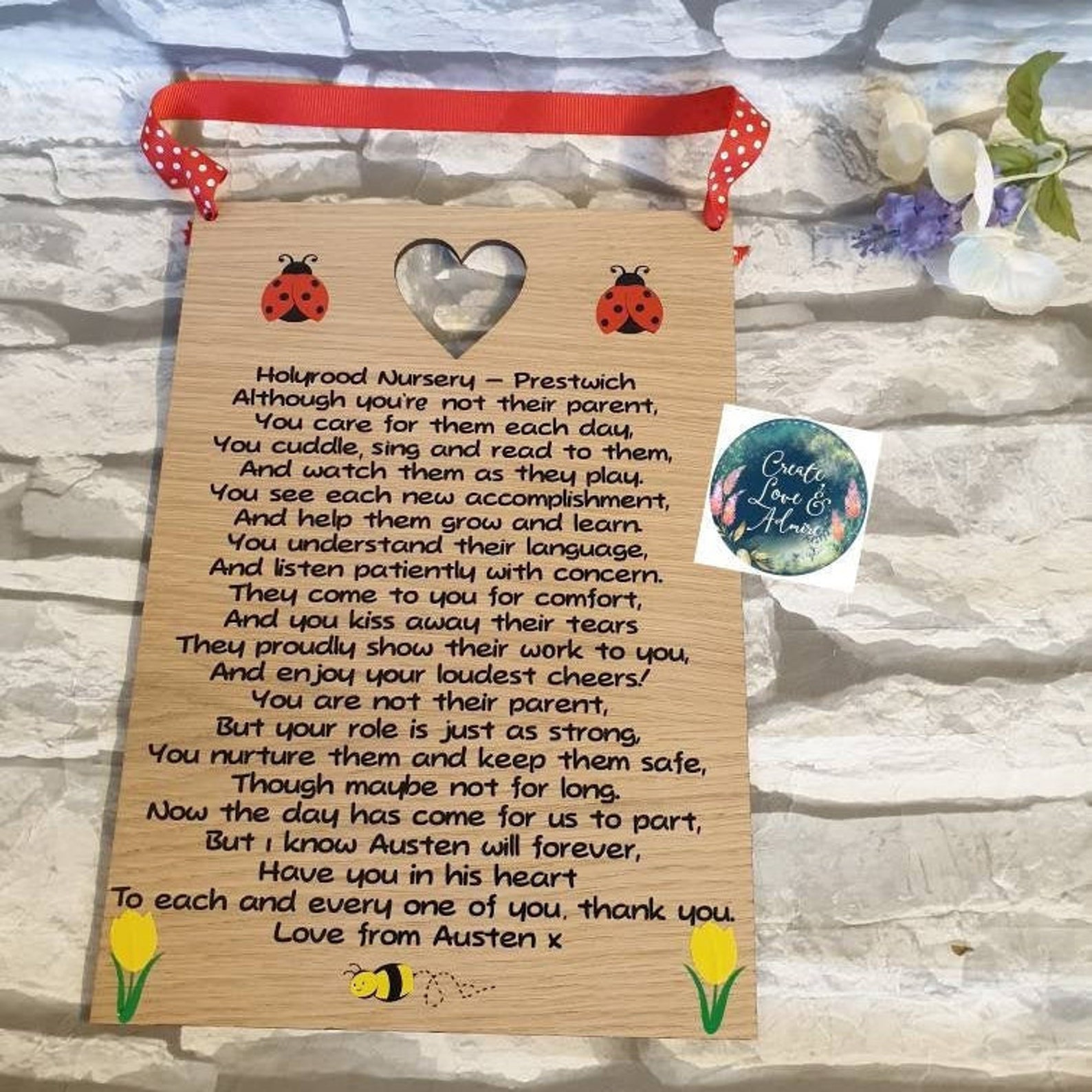 Nursery Teacher Leaving Gift Personalised Gift Teacher Thank Etsy