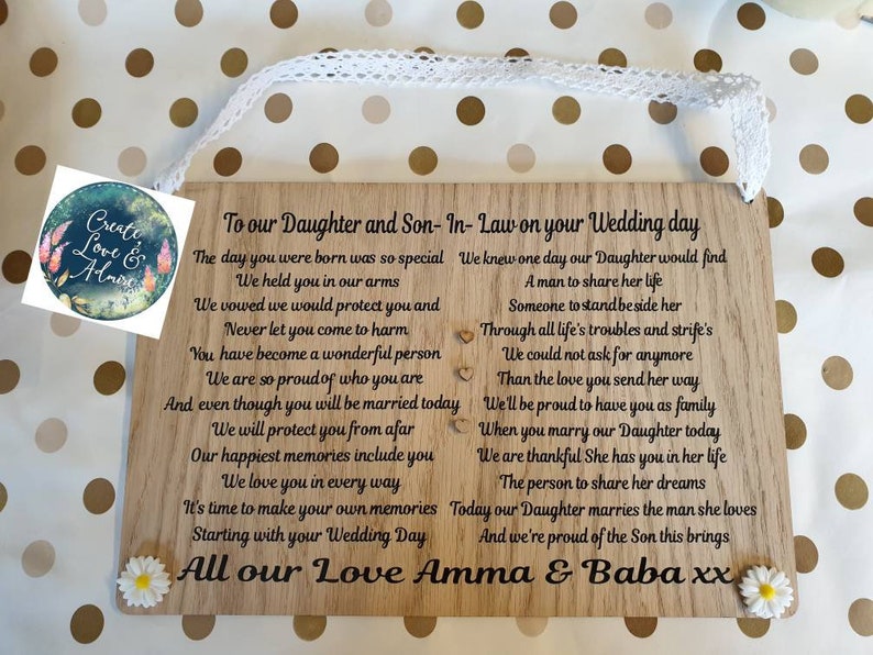 wedding gifts for daughter and son in law