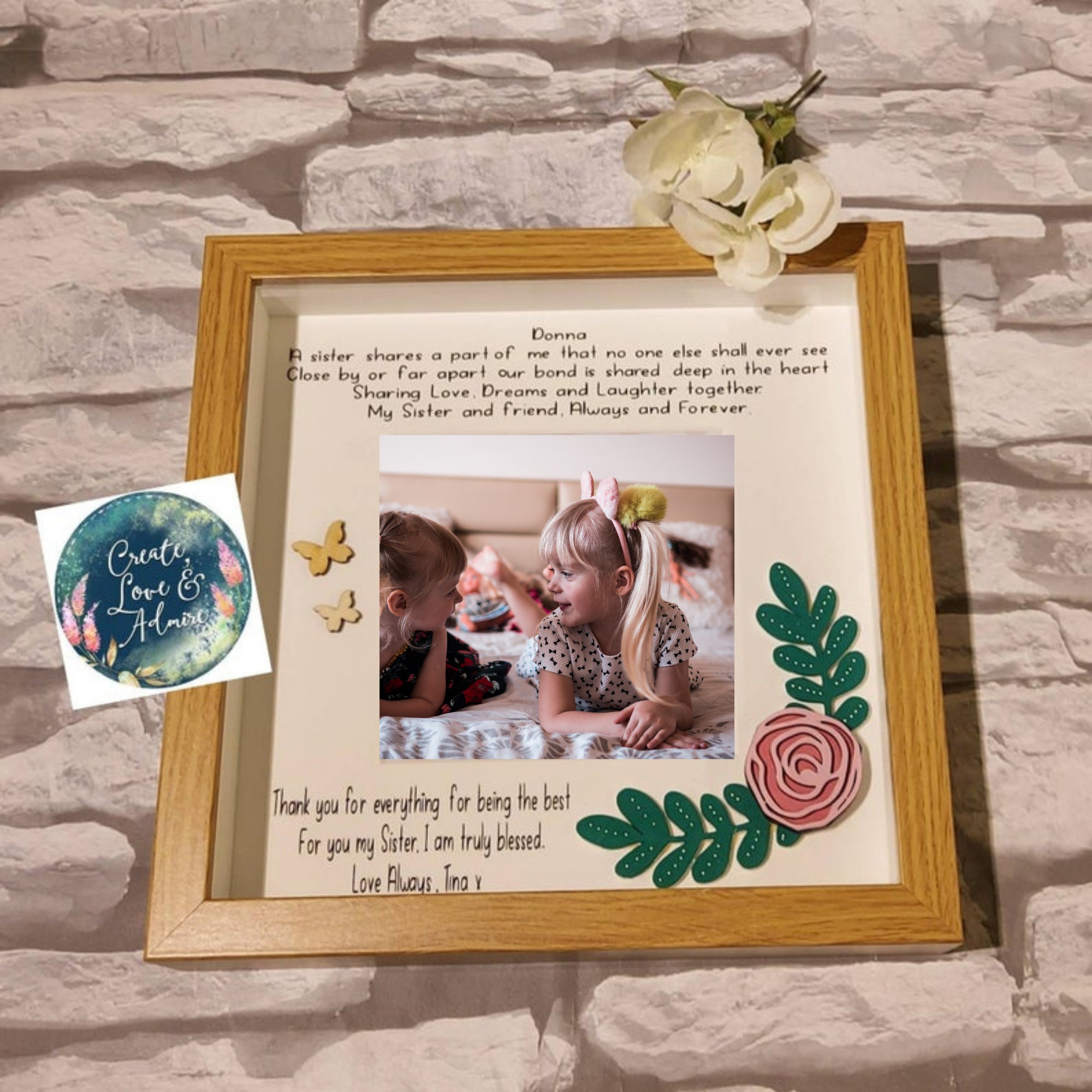 Personalised Sister Photo Frame Birthday Gift Christmas Etsy