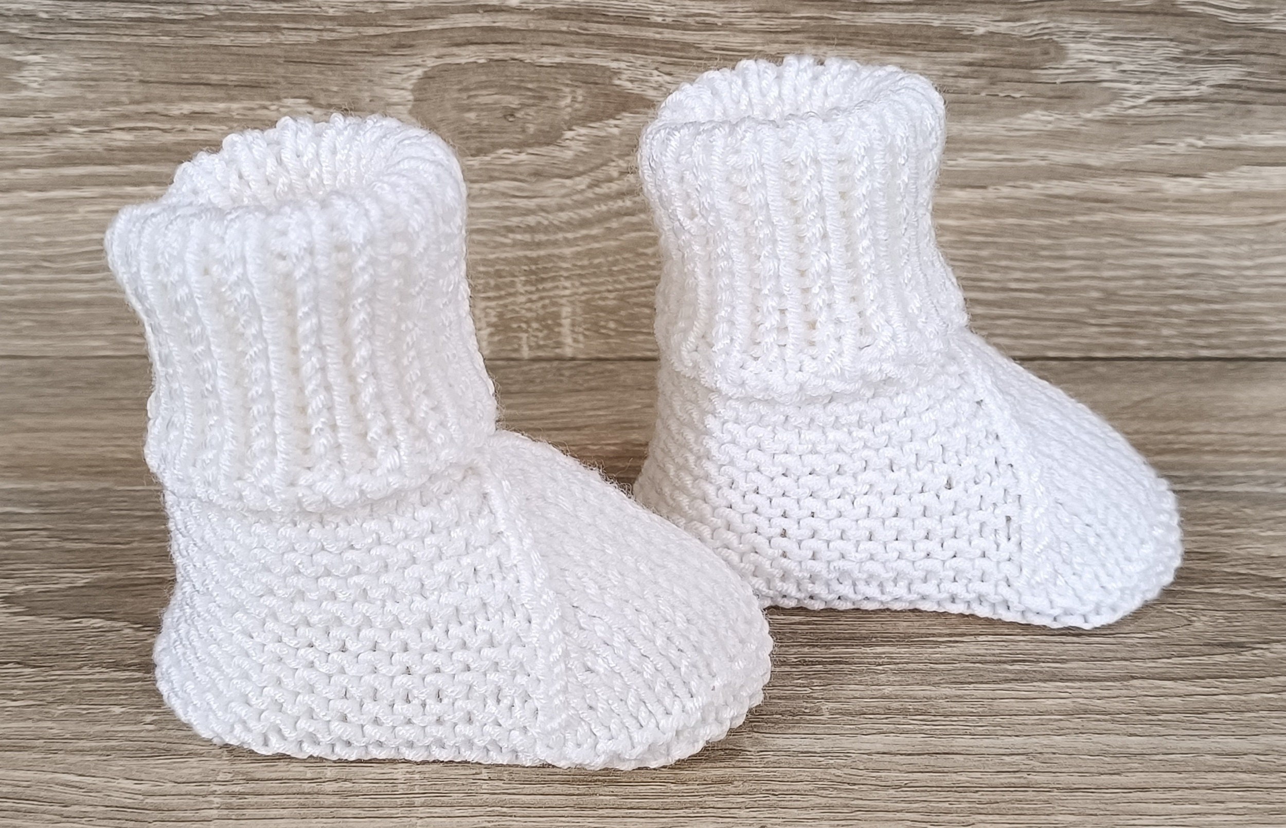 White New Born Booties main image 1