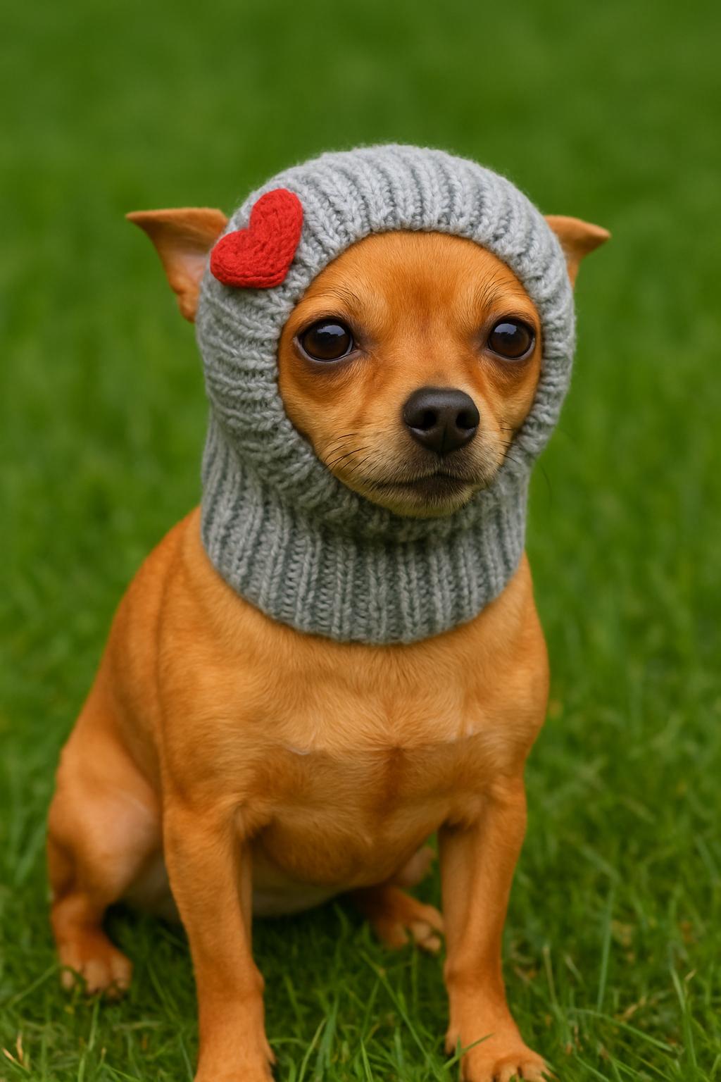 Ready to Ship Dog Snood – Knit Dog Head Scarf With Ear Holes