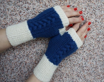 Handmade fingerless mittens Hand knit womens gloves Hygge cozy knits Driving fingerless knit mitts Texting gloves Hand warmers