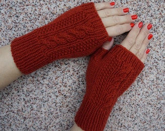 Hand knit womens mittens Hygge cozy knits Driving fingerless knit gloves Hand warmer Fingerless mitts Gifts for her