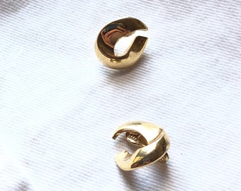 Vintage Monet Abstract Gold Earrings | Vintage Earrings | Gold Earrings