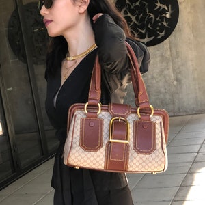 Vintage CELINE darkbrown and brown macadam blason pattern shoulder bag –  eNdApPi ***where you can find your favorite designer  vintages..authentic, affordable, and lovable.