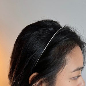 Dainty Sparkled Crystals Silver Headband, Hair Jewelry, Hair Accessories, Bridal Headband, Crystal Headband, Wedding Headband