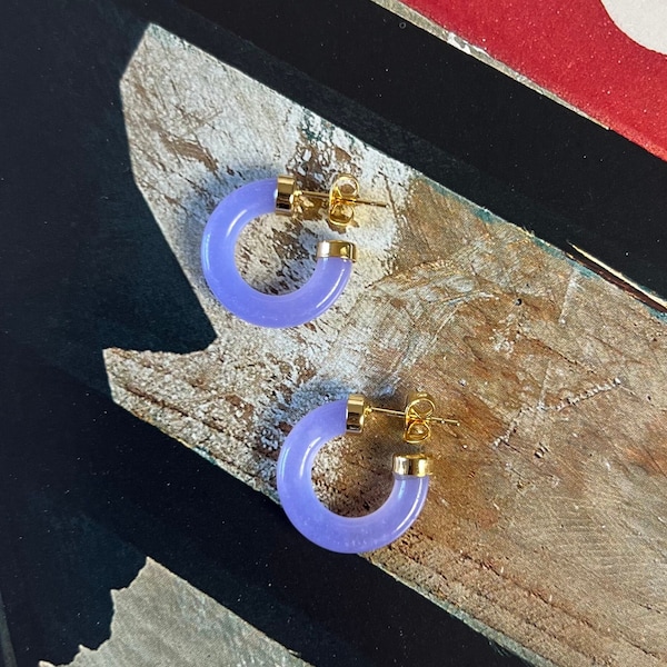 Jaro Earrings in Purple