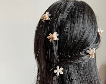 Daisy Hair Clip, Hair Accessories, Pearl Hair Claw, Floral Hair Claw, Floral Hair Clip, Bridal Hair Claw,Wedding Hair Claw