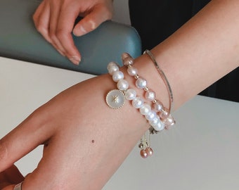 Pearl Bracelet,Pearl Bracelet,Bead Bracelet,Adjustable Bracelet,Bridal Bracelet,Charm Bracelet