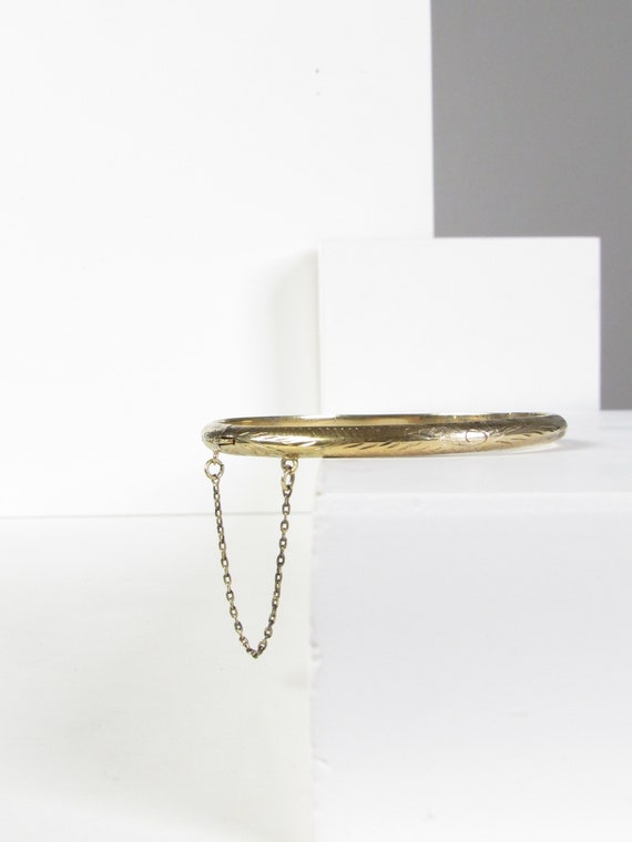 Vintage Gold Vermeil 925 Sterling Silver Bangle B… - image 1