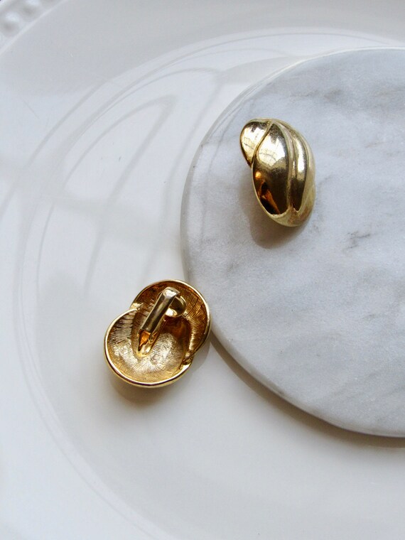 Vintage Gold Statement Earrings | Vintage Earring… - image 2