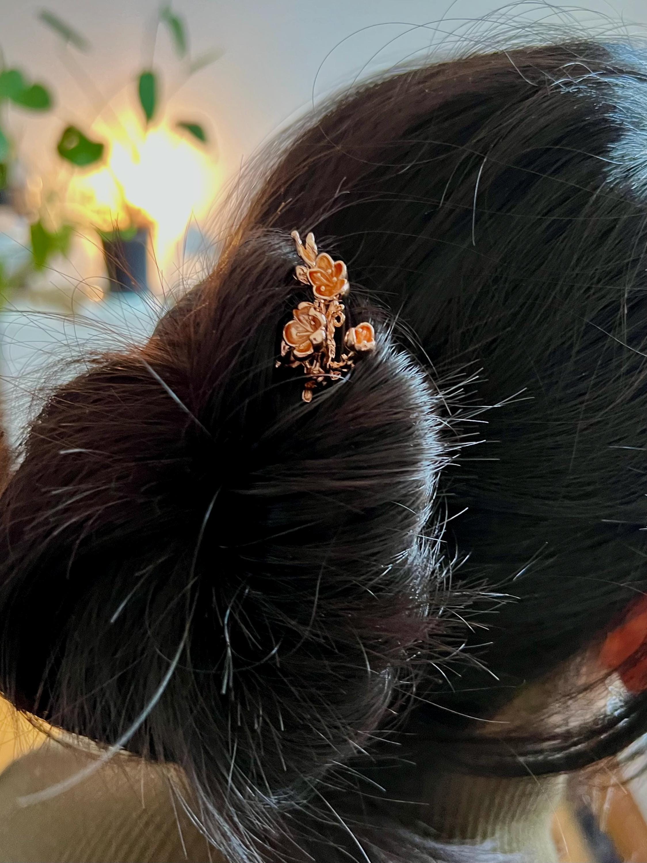 Gold Flower Hair Stick, Gold Hair Jewelry, Gold Hair  display picture 1