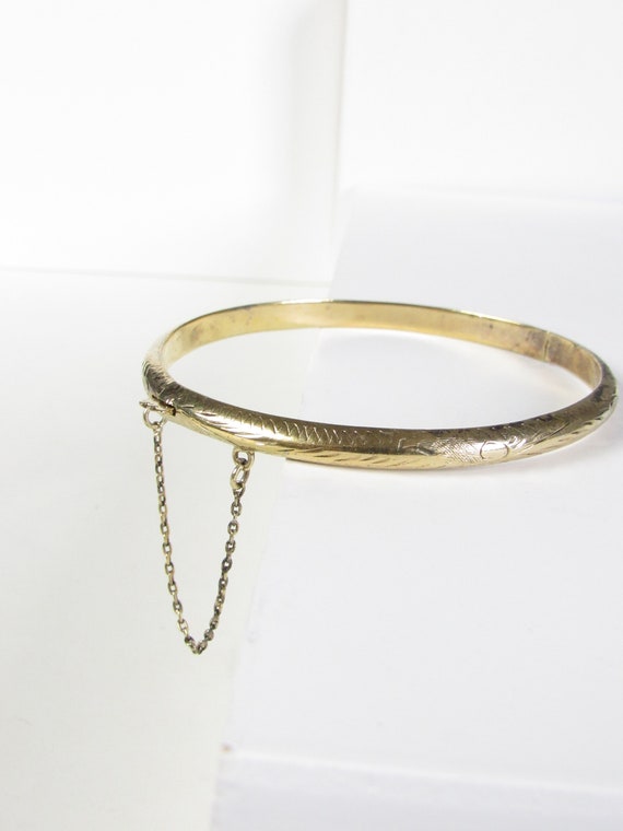 Vintage Gold Vermeil 925 Sterling Silver Bangle B… - image 2