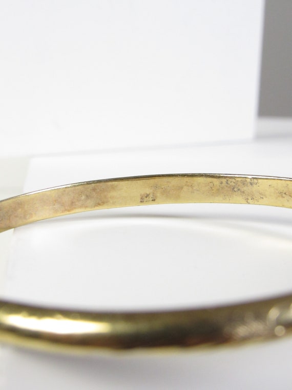 Vintage Gold Vermeil 925 Sterling Silver Bangle B… - image 3