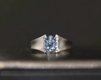 Natural Blue Topaz Oval Cut Silver Ring, Solitaire Ring, Blue Gemstone Ring, Oval cut Ring, Wedding Ring, Cocktail Ring, Topaz Ring