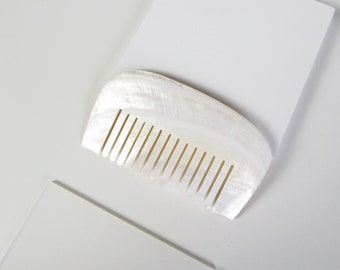 Natural Seashell Comb, Hair Comb, OOAK Handcrafted Comb, Rectangle Comb, Hair Accessories, Home Decor, Seashell Brush