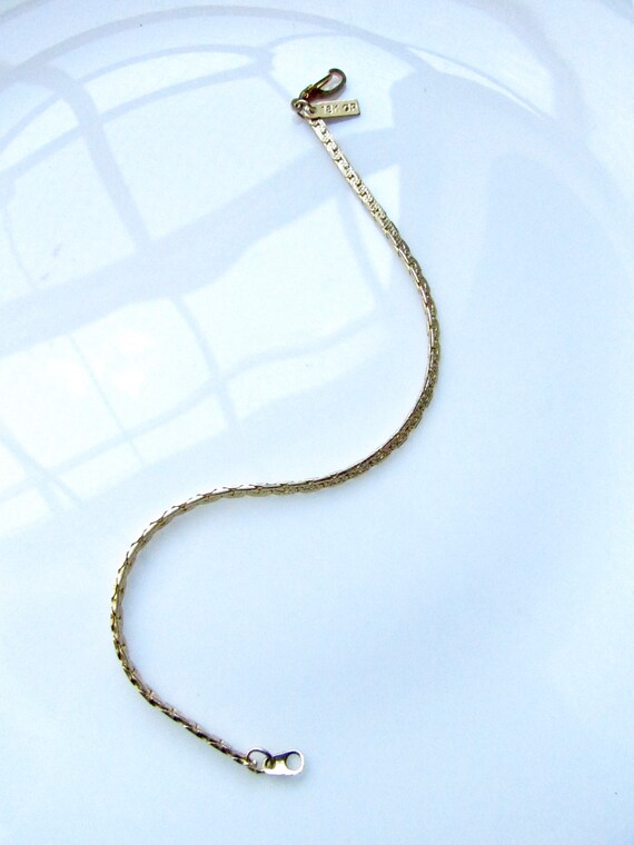 18k Gold Plated Chain Anklet | Vintage Gold Anklet