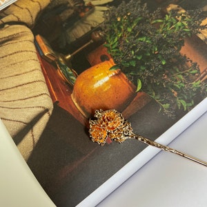 Peony Gold Hair Stick, Gold Hair Jewelry, Gold Hair Accessories, Gold Hair Pin, Floral Hair Stick, Wedding Hair Accessories