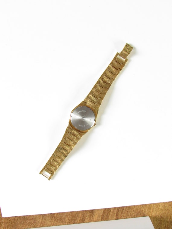Vintage Black Dial Ladies Watch in Gold, Vintage … - image 4
