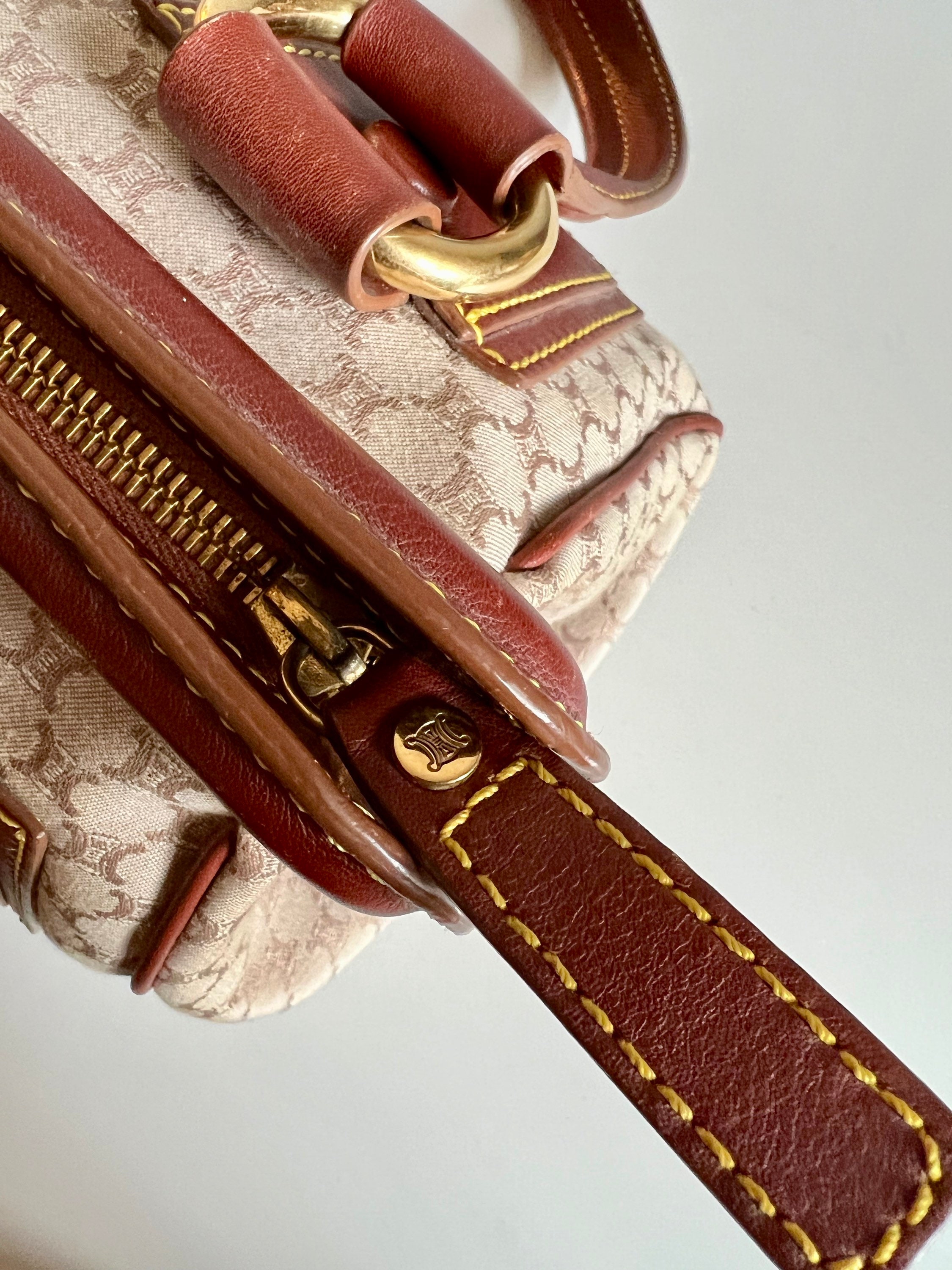 Authentic Vintage Celine Bag | CELINE Macadam Brown Canvas