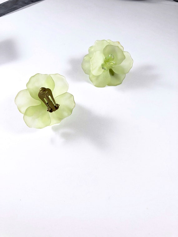 Vintage 60s Pastel Flower Statement Earrings, Vin… - image 6