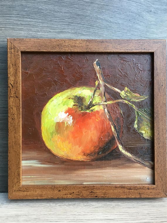 Apple Kitchen Still Life Fruit Original Oil Painting