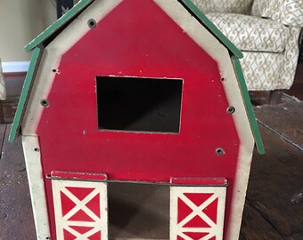 Wooden Toy Barn Farm Animals Vintage Gift Handcrafted Barn Etsy