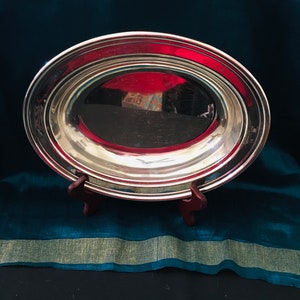 Silver Plate Serving Dish - 11&quot; Oval Vegetable Dish