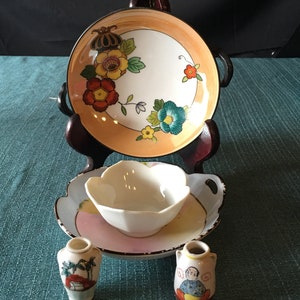 Early 20th Century Japanese Lusterware - Mixed Lot of Lusterware & Asian Dishes