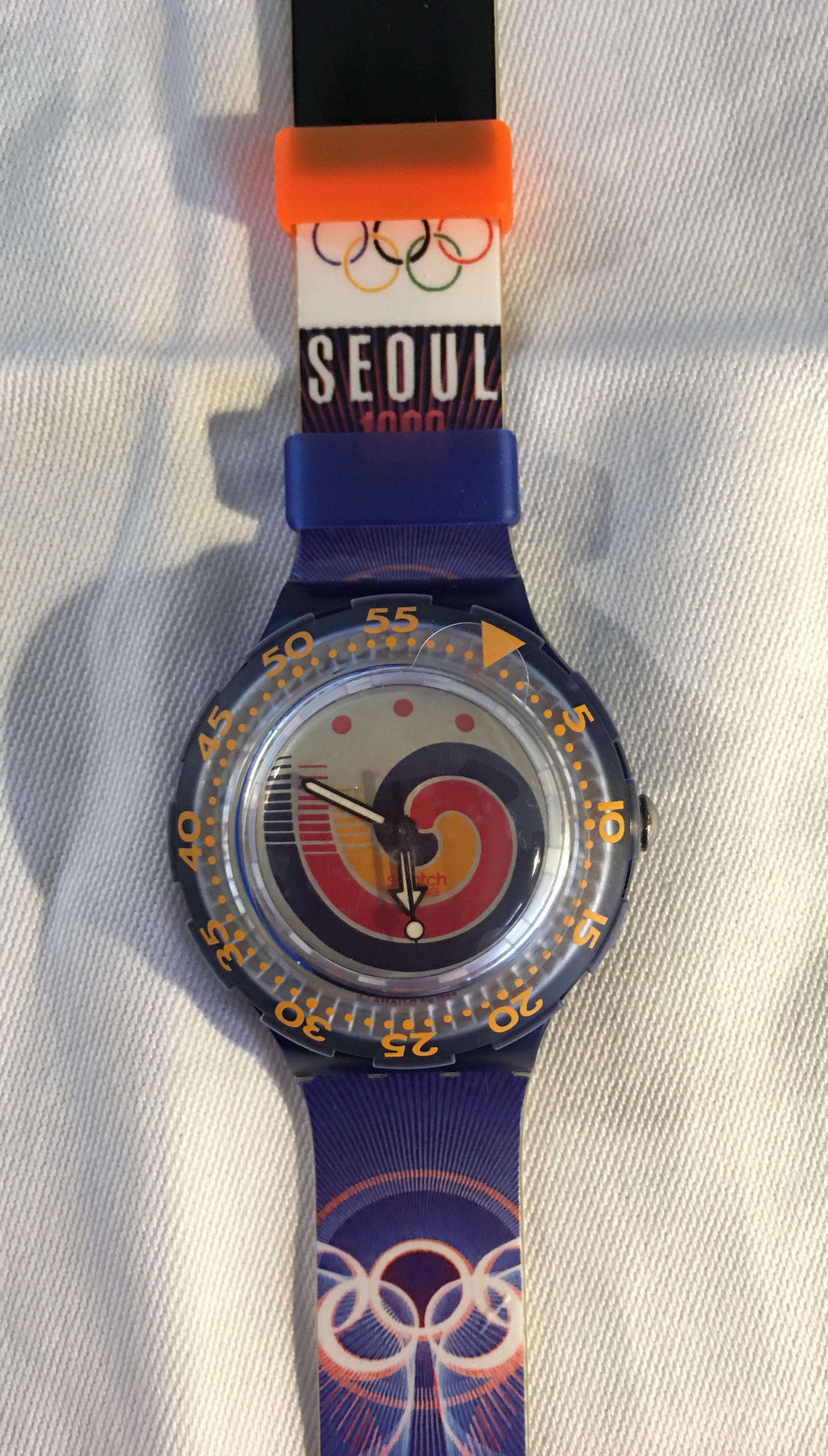 Swatch Watch - Seoul 1988 Olympic - 1994 Model SDZ108 Scuba 200m 