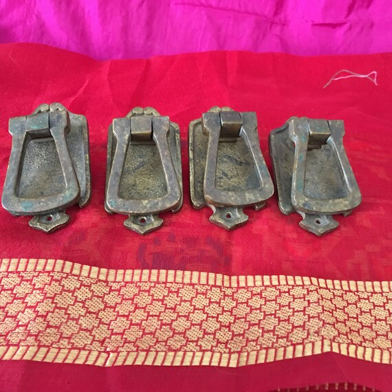 Vintage Arts Crafts Mission Style Hinged Drawer Pulls Etsy