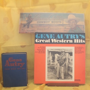 Vintage Gene Autry Archive: Cowboy Boot Label, Book, Vinyl, Poster