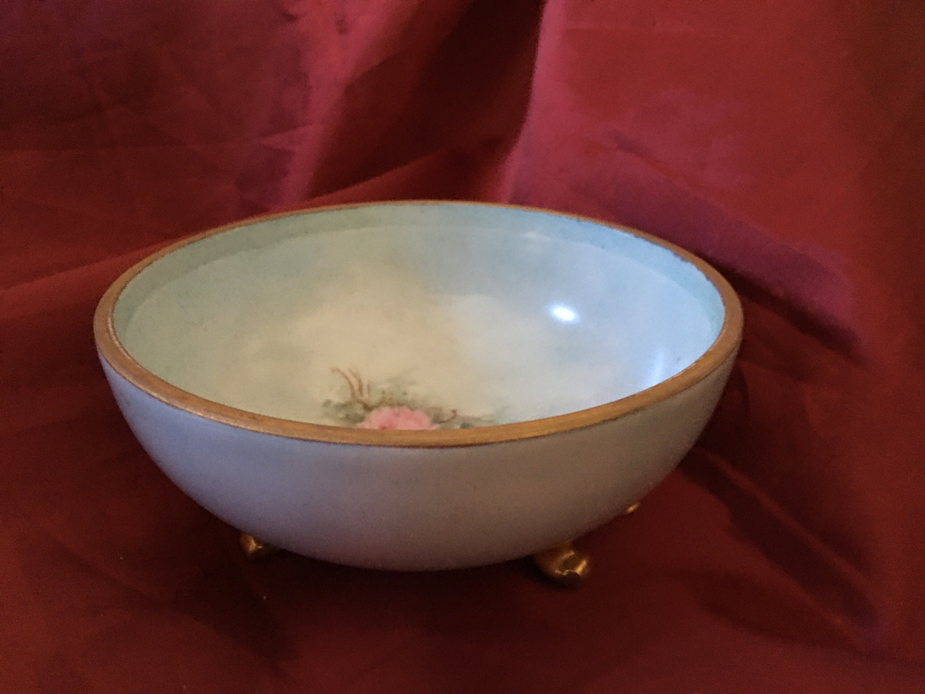 3 Footed Limoges Bowl T&V Limoges Etsy
