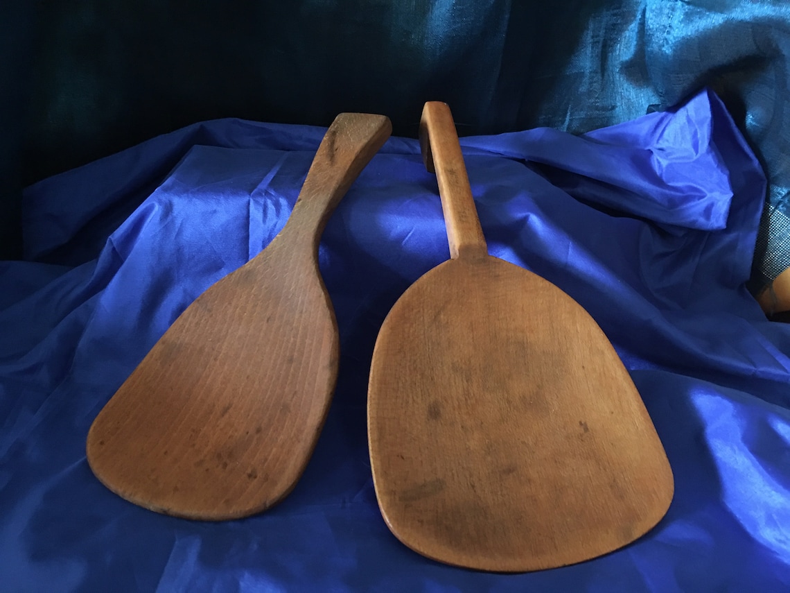 Antique Butter Paddles Hand Made Hand Painted Paddles Etsy