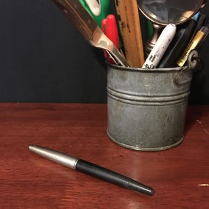Parker 45 Fountain Pen - 1960s Fountain Pen - Parker 45 #11 Black & Chrome